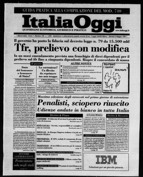 Italia oggi : quotidiano di economia finanza e politica